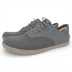 NEW OluKai Men's Nohea Moku No Tie Boat Shoes Sharkskin Gray Size 13